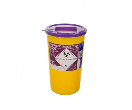 Cytotoxic Waste Pedal Bin 45L — Yellow