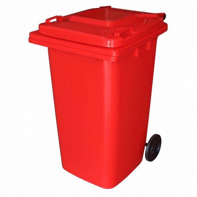 Medical Wheelie Bin 240L — Red