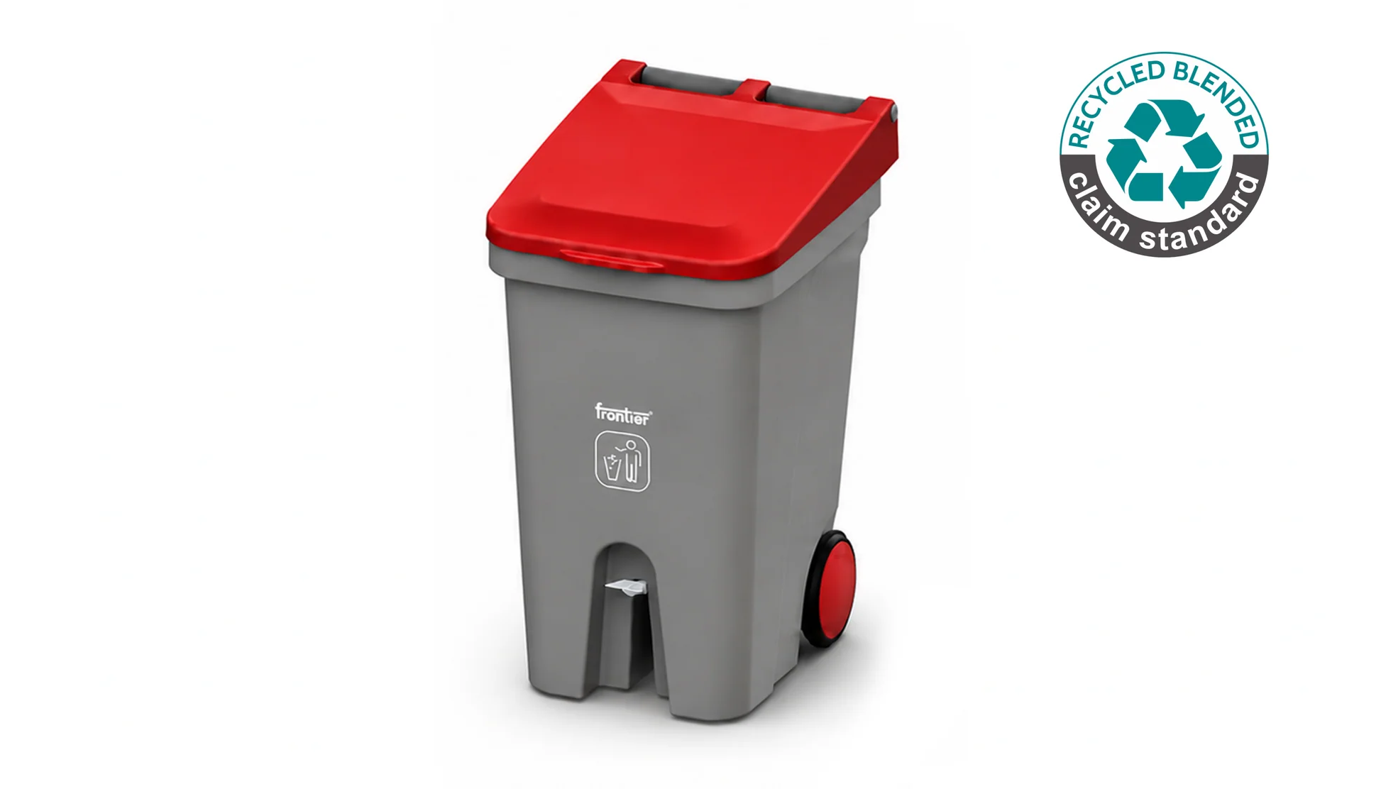 Foot Operated Pedal Bin 240L — Red