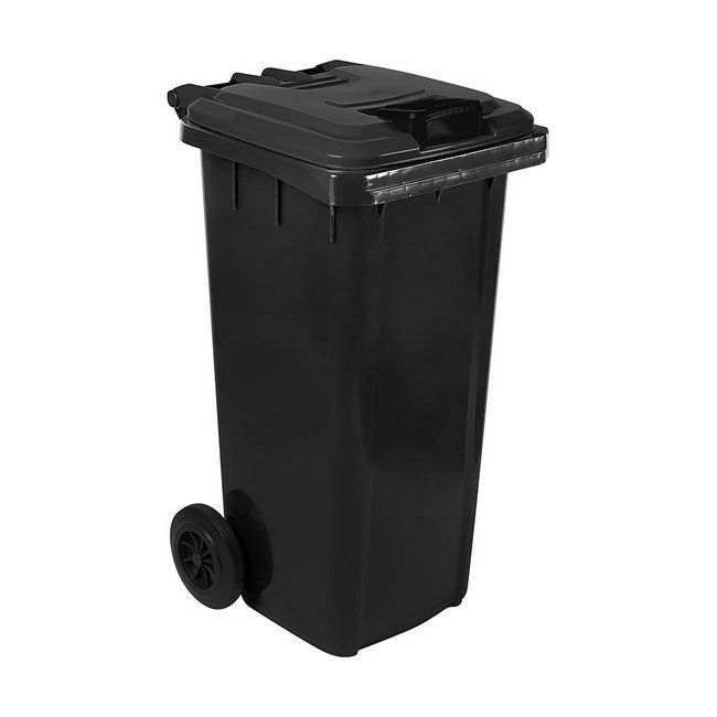 80L Wheelie Bin — Black