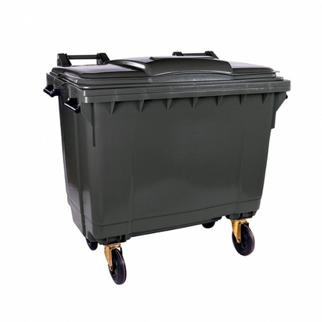 1100L Wheelie Bin — Black (4-Wheel)