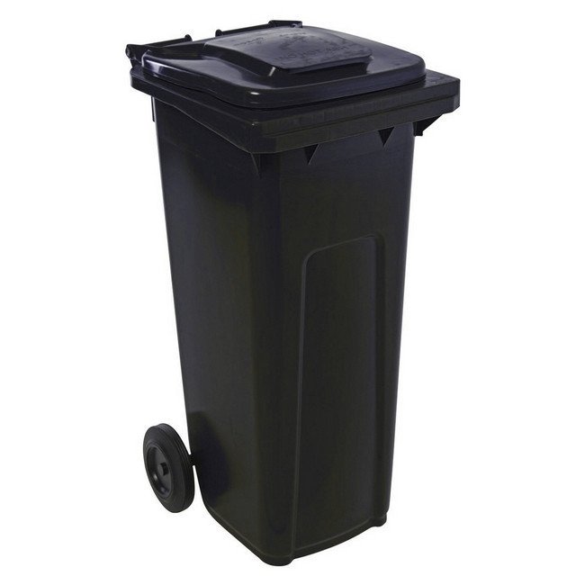 140L Wheelie Bin — Black
