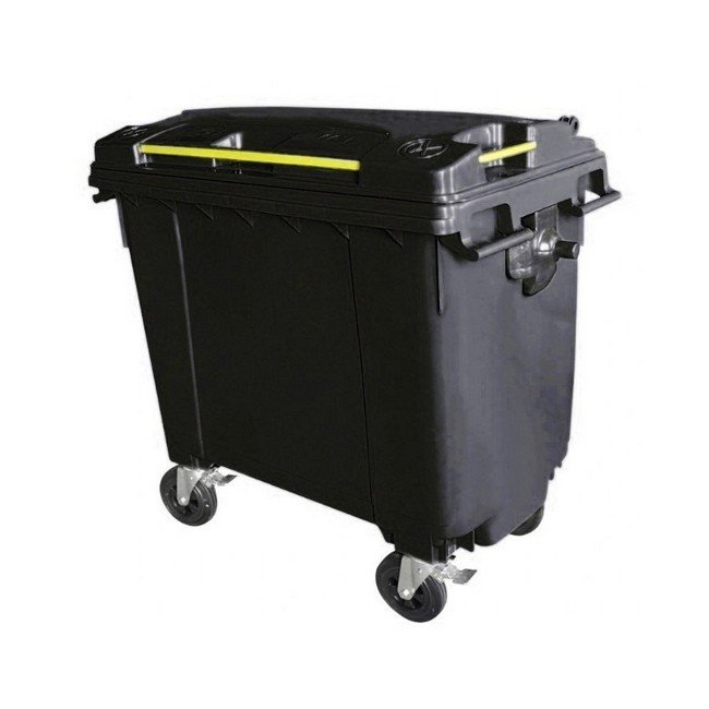 660L Wheelie Bin — Black (4-Wheel)