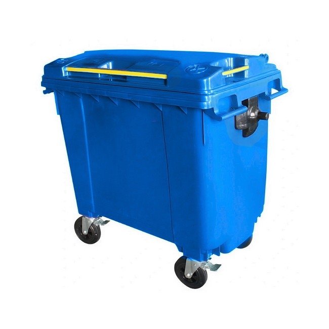 660L Wheelie Bin — Blue (4-Wheel)