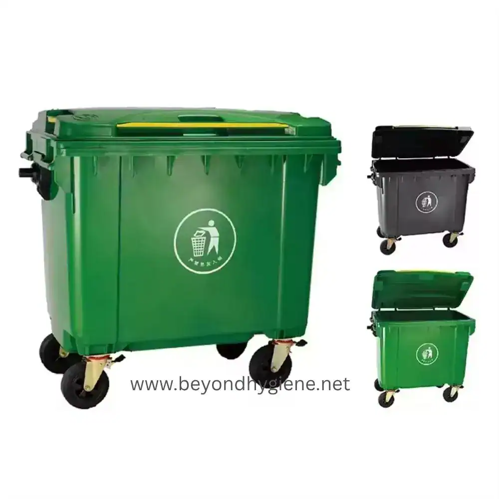 770L Wheelie Bin — Black (4-Wheel)