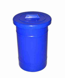 Recycle Bin with Lid - Round - Plastic - 50L - 32 (⌀) x 45 cm - LB067