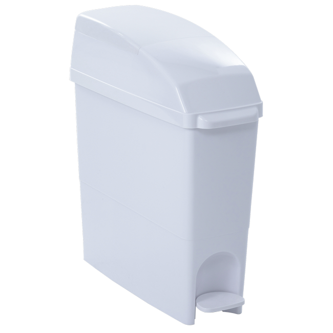 Sanitary Bin - Foot Pedal Operated - Pearl - White - 19L - SW_50
