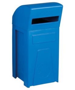 Modulus Plastic Recycle Bin - With Exterior Lid and Bin Liner - 40 x 40 x 95cm - Colour Options - RECMDOBBERECMDOLBE