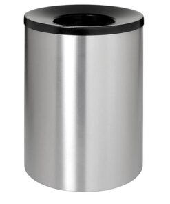 Stainless Steel Litter Bin - Coastal Grade - Non Rust - Funnel Top Lid - 400 Ø x 600 (H) mm - 674NR