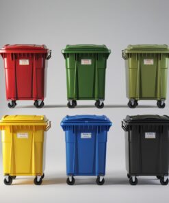 240 liter green wheelie bin