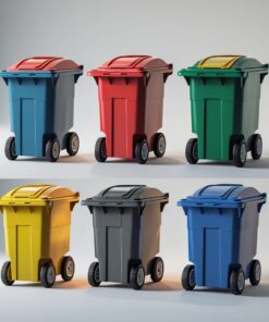 Green 120 liter wheelie bin