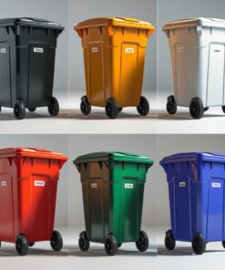 1000 liter green wheelie bin