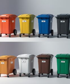 550 liter blue wheelie bin