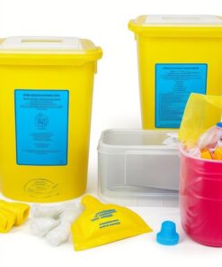 yellow clinical waste pedal bins