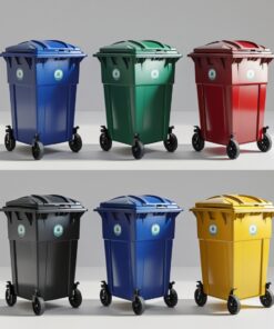 240 liter indigo wheelie bin