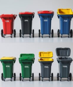 240 liter blue wheelie bin