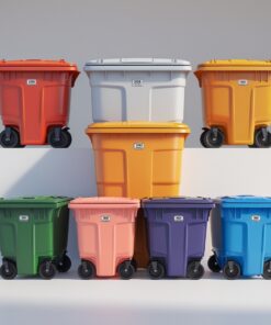 1100 liter yellow wheelie bin