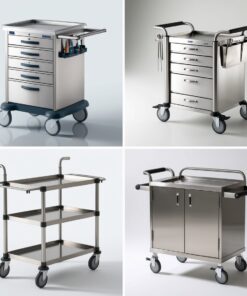 medicine trolley d-34 with 3 shelves 40x60x90cm